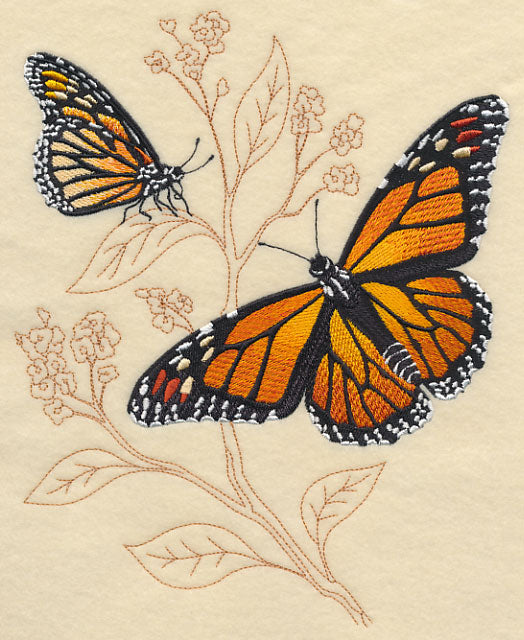 Monarch on Delicate Leaf