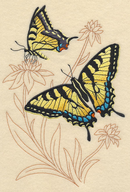 Tiger Swallowtail on Delicate Flower