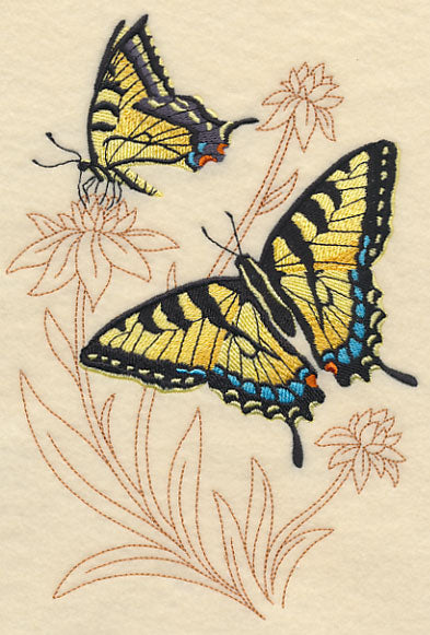 Tiger Swallowtail on Delicate Flower