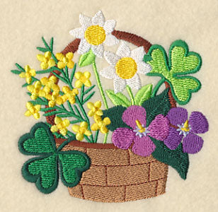 Lucky Blooms in Basket