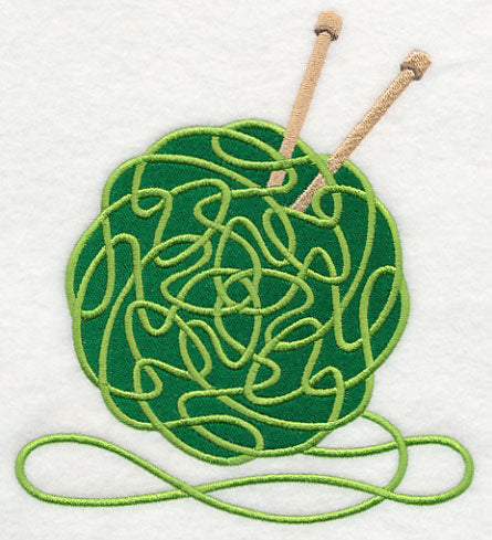 Knotwork Yarn with Knitting Needle