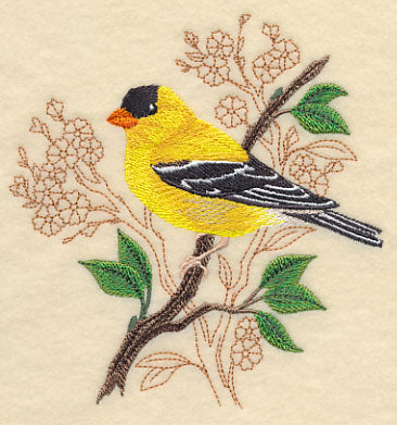 Goldfinch with Delicate Branches