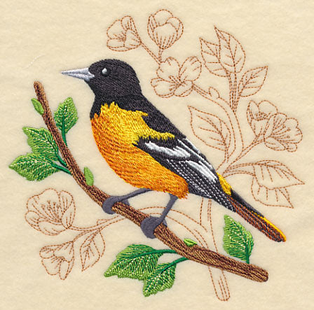 Oriole with Delicate Branches