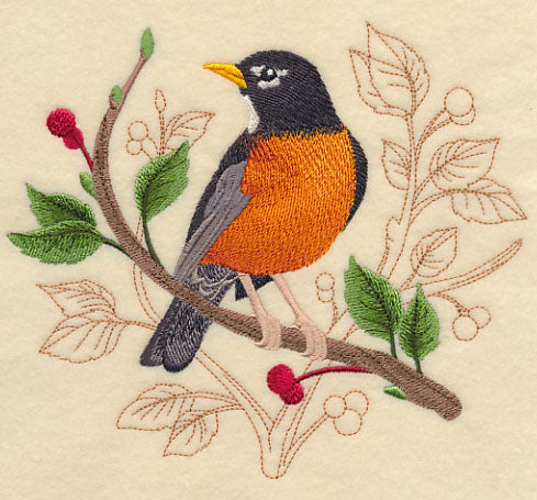 Robin with Delicate Branches