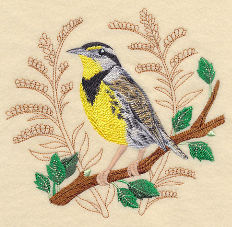 Meadowlark with Delicate Branches