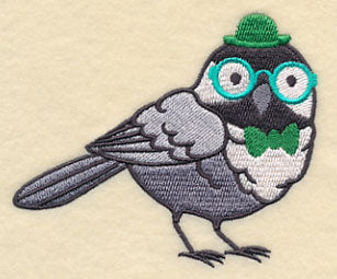 Brainy Chickadee in Glasses