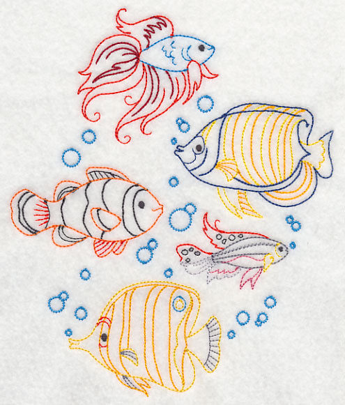 Tropical Fish Collage (Vintage)