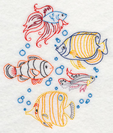 Tropical Fish Collage (Vintage)