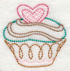 Sweet Cupcake with Heart (Vintage)