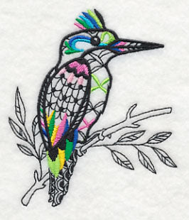 Kingfisher (Blackwork)