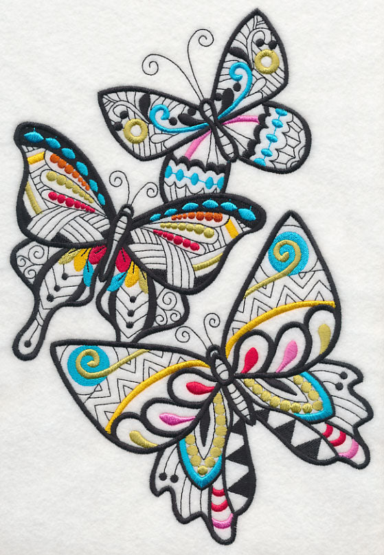 Butterflies Frenetic (Blackwork)