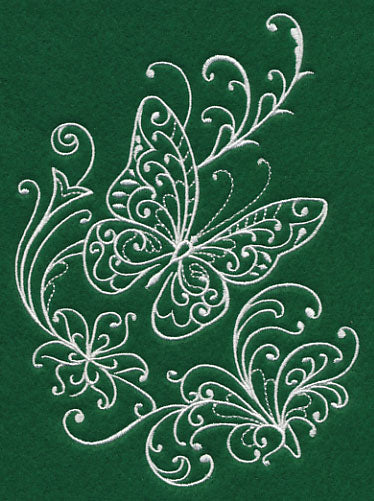 Spring Whitework Butterfly 1