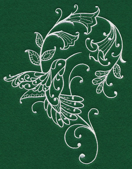 Spring Whitework Hummingbird