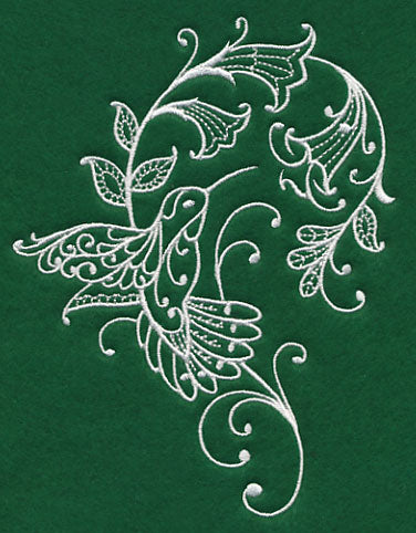 Spring Whitework Hummingbird