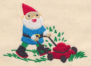 Garden Gnome Mowing