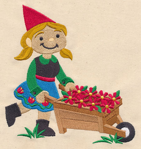 Garden Gnome with Wheelbarrow