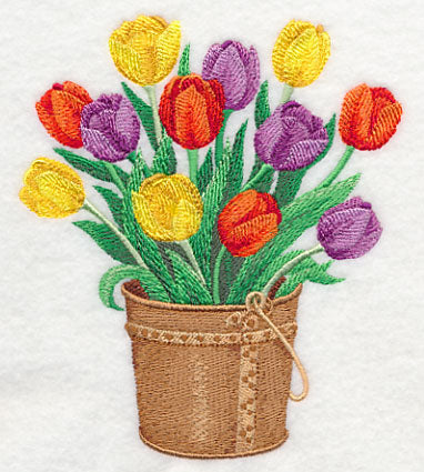 Spring Tulips in Pail