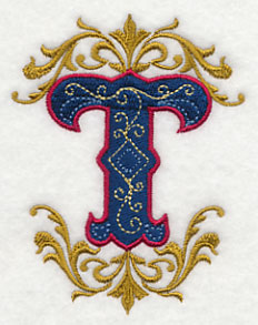Illuminated Letter T (7.8 inch)