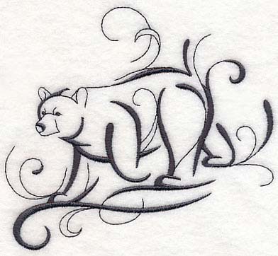 Inky Bear Walking
