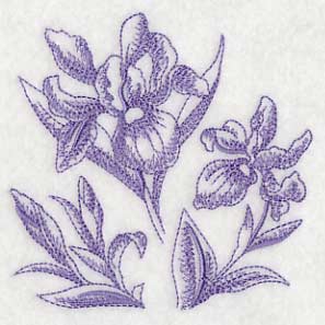 Iris Botanical (Toile)