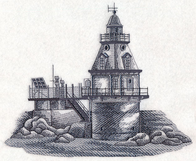 Ship John Shoal Light Sketch (New Jersey)