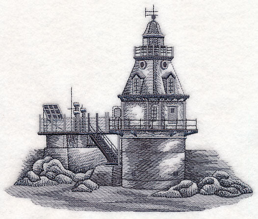 Ship John Shoal Light Sketch (New Jersey)