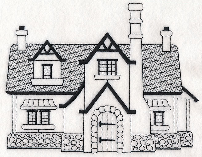 English Cottage (Blackwork)