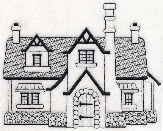English Cottage (Blackwork)