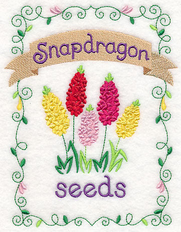 Country Charm Seed Packet - Snapdragons