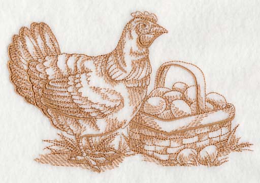 French Market Chicken (Toile)