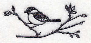 Simply Birds on Branches - Chickadee