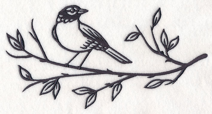Simply Birds on Branches - Robin