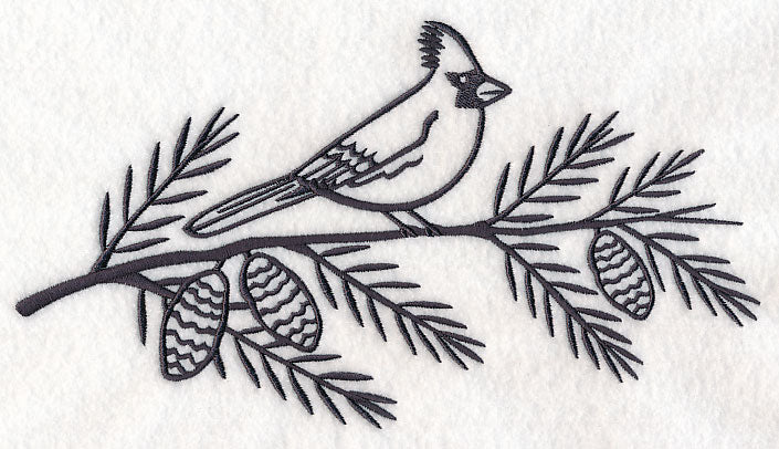 Simply Birds on Branches - Cardinal