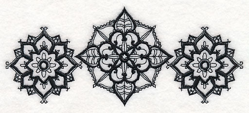 Mehndi Flourishes Trio (Blackwork)