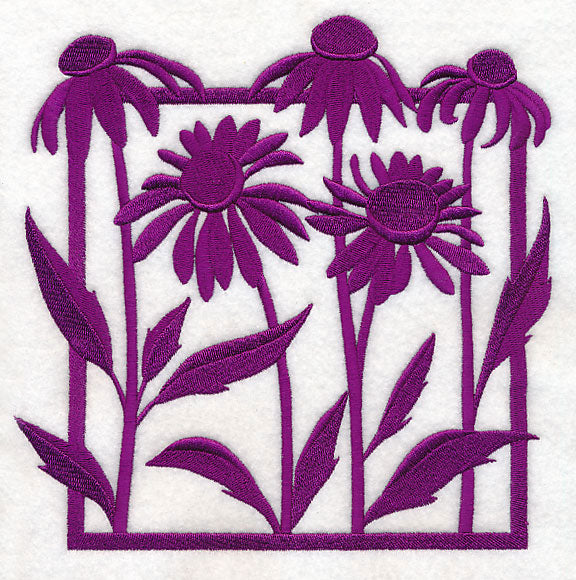 Fresh Floral Silhouettes - Coneflowers