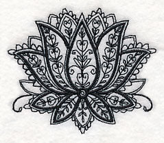Mendhi Flower 2 (Blackwork)