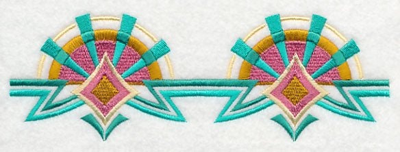 Art Deco Sunburst Border