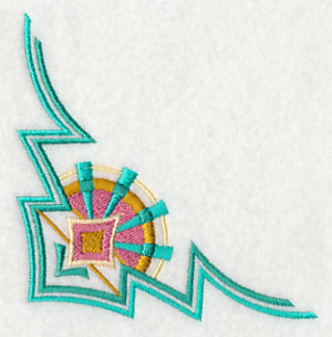 Art Deco Sunburst Corner