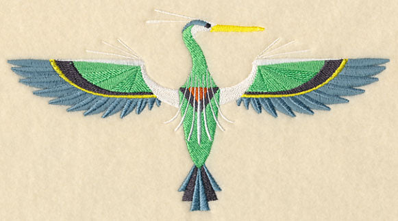 Art Deco Great Blue Heron