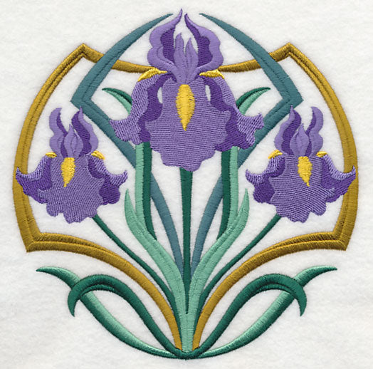 Art Deco Iris - Circle