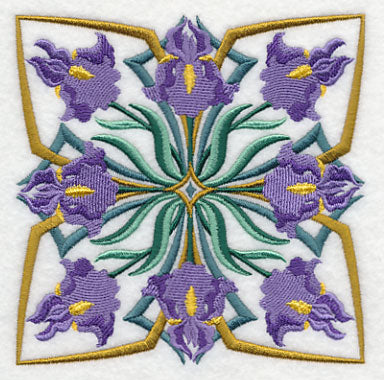 Art Deco Iris - Square