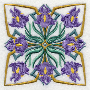 Art Deco Iris - Square