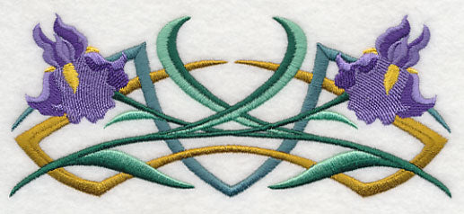 Art Deco Iris - Horizontal Border