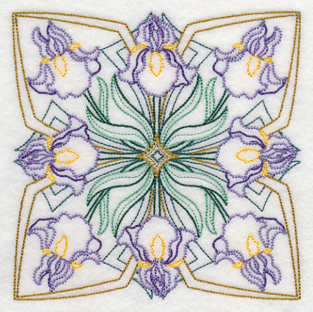 Art Deco Iris - Square (Vintage)