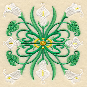 Art Deco Calla Lily - Square