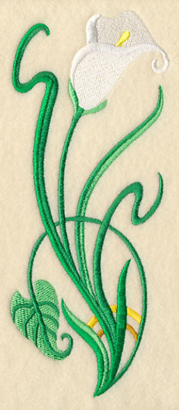 Art Deco Calla Lily - Vertical Border