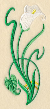Art Deco Calla Lily - Vertical Border