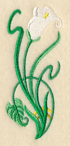 Art Deco Calla Lily - Vertical Border
