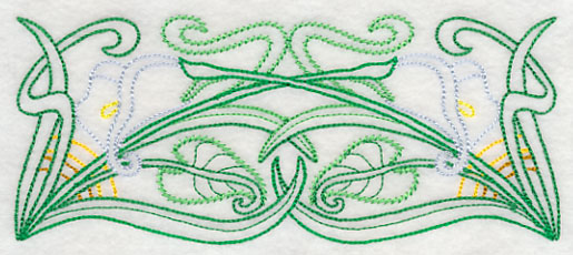 Art Deco Calla Lily - Horizontal Border (Vintage)