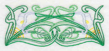 Art Deco Calla Lily - Horizontal Border (Vintage)